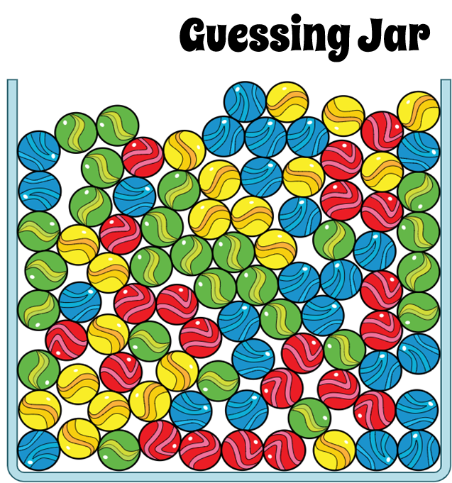 Image of a virtual guessing jar, for kids to guess how many marbles are in the image.  Email readingisimportant@gmail.com for more information.